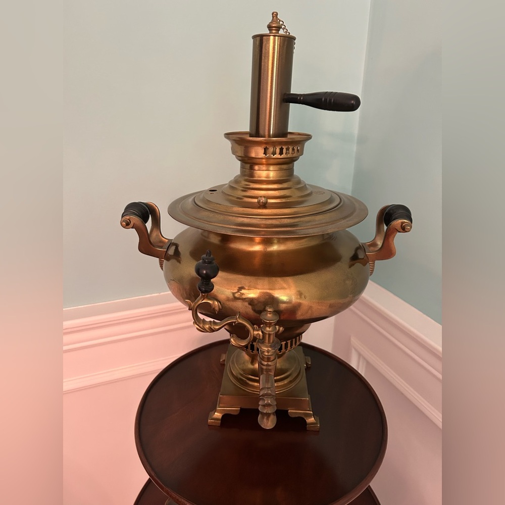 Antique Imperial Russian Brass Samovar Circa Late 19 Century